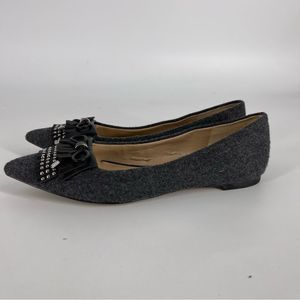 Karl Lagerfeld Paris Flat Shoes Women’s 7 MGrey Pointed Toe Low Top Formal Dress